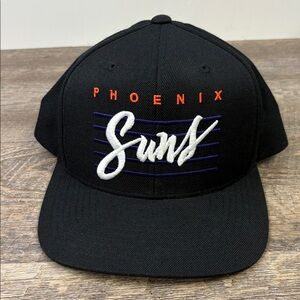 Mitchell & Ness Phoenix Suns NBA Snapback Hat Black Purple Orange Vintage Style